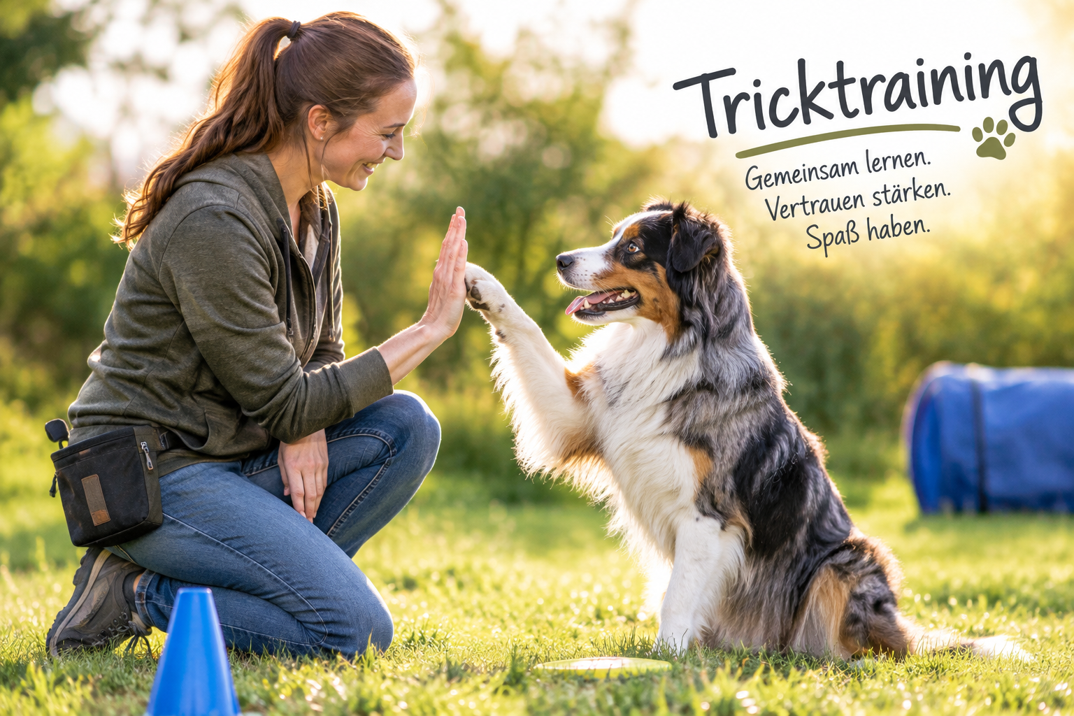 Tricktraining - bessere Fußarbeit, besseres Körpergefühl für einen glücklichen Hund
